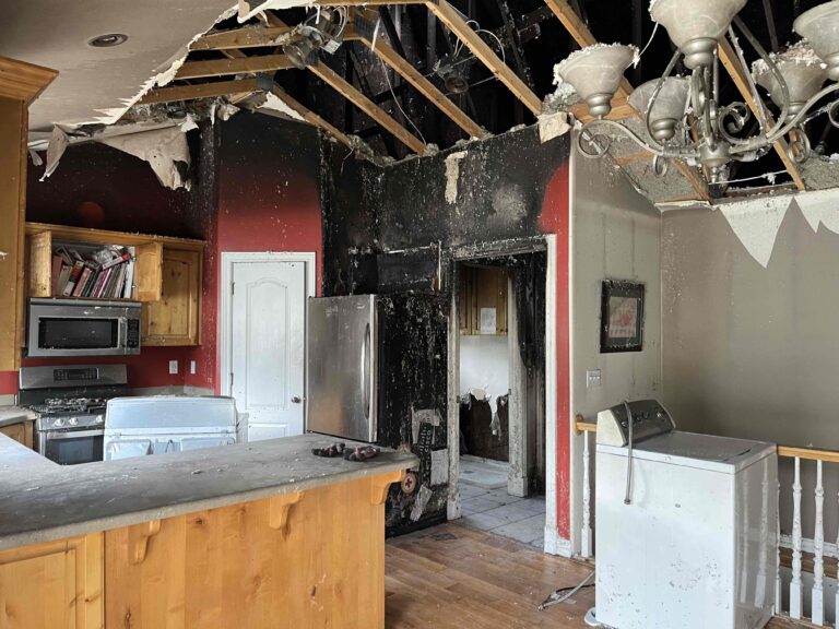 A fire started in the kitchen caused extensive damage.